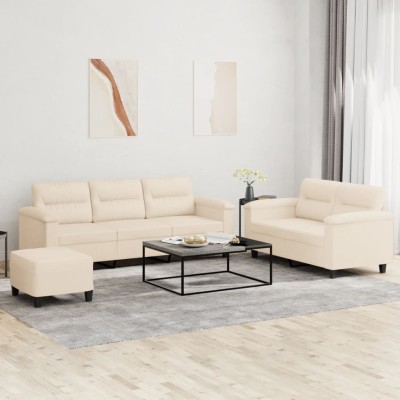 Sofa set with cushions, 3...