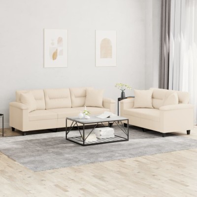 Sofa set with pillows, 2...