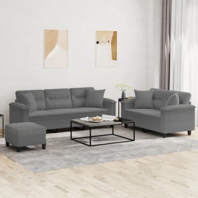Sofa set with pillows, 3...