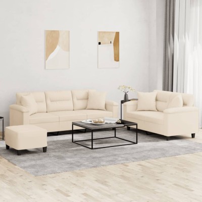 Sofa set with pillows, 3...