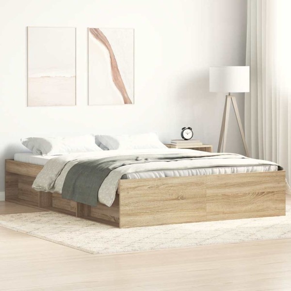 Bed frame, sonoma oak color, 140x200cm