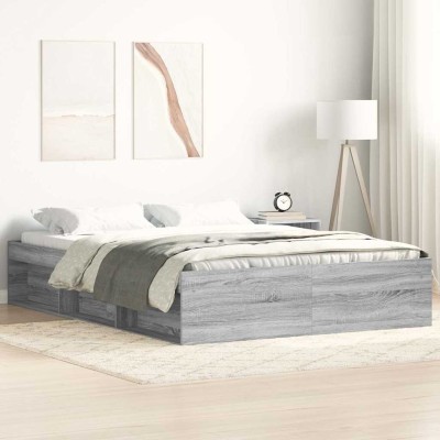 Bed frame, gray oak color,...
