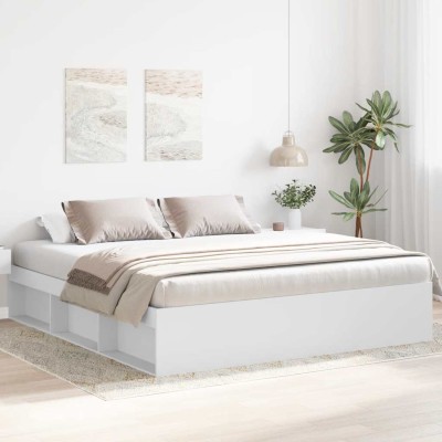 Bed frame, white, 200x200cm