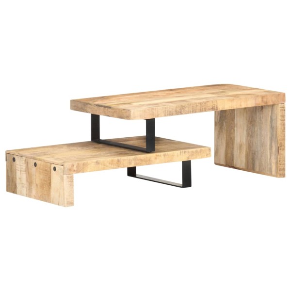 Coffee table set, 2 parts, solid mango wood