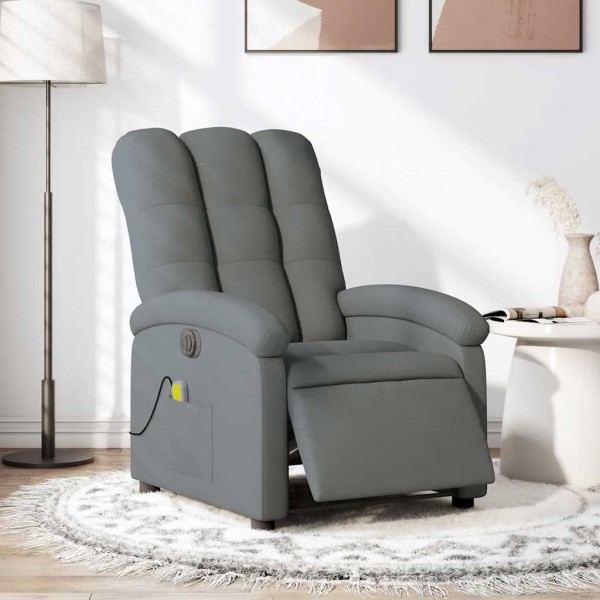Electric massage chair, dark gray, fabric