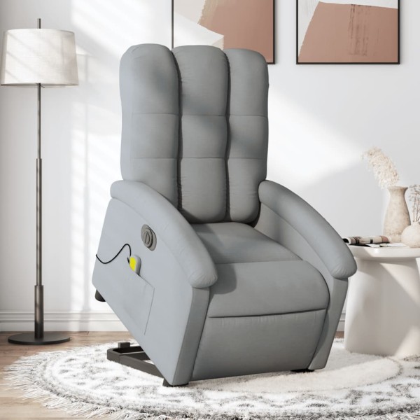 Standing massage chair, light gray, fabric