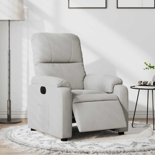 Reclining electric chair, gray, microfiber fabric
