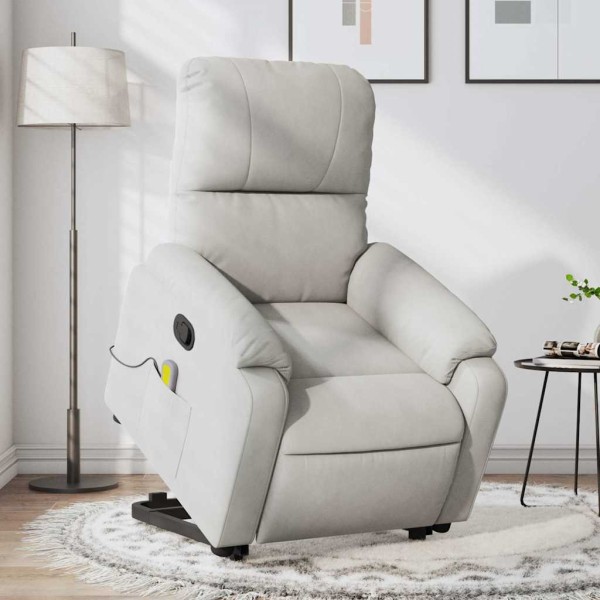 Standing massage chair, gray, microfiber fabric
