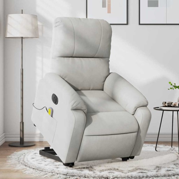 Standing massage chair, gray, microfiber fabric