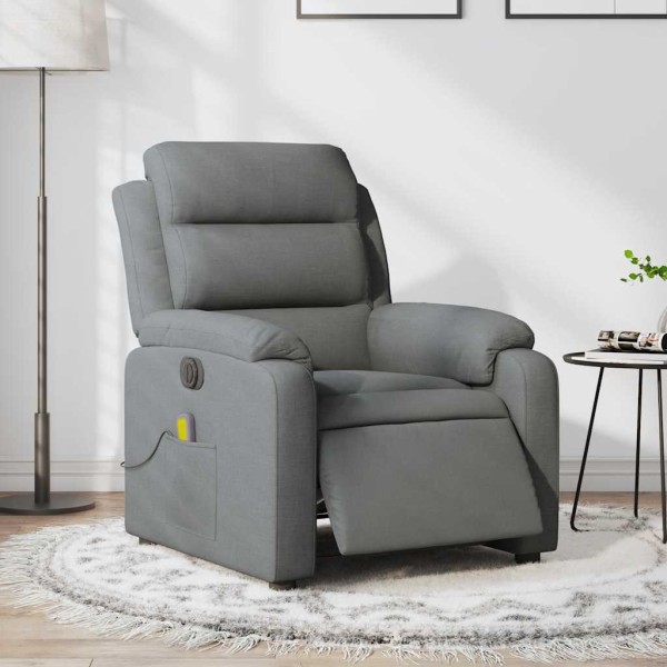 Electric massage chair, dark gray, fabric