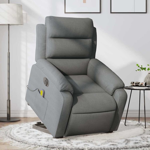 Standing massage chair, dark gray, fabric