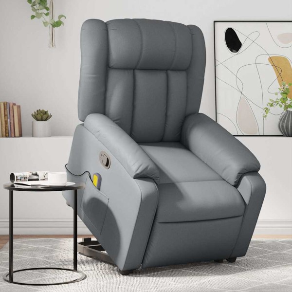 Standing massage chair, gray, artificial leather