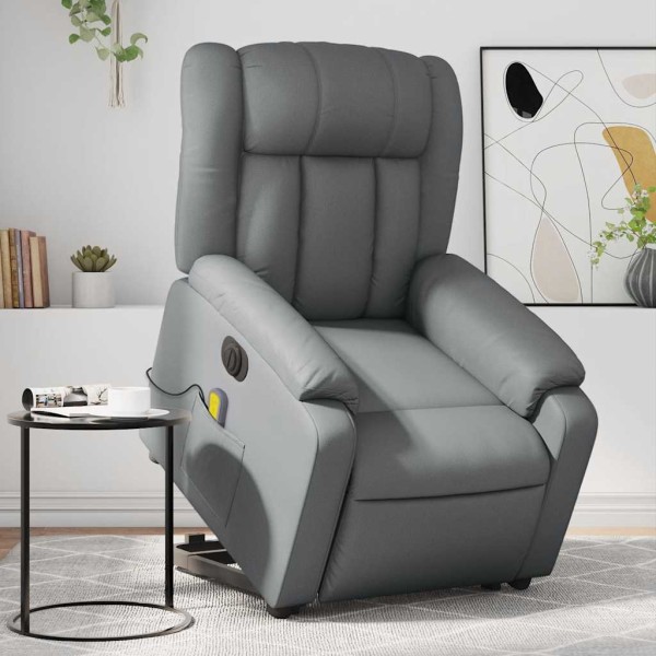 Standing massage chair, gray, artificial leather