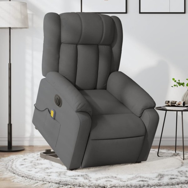 Standing massage chair, dark gray, fabric