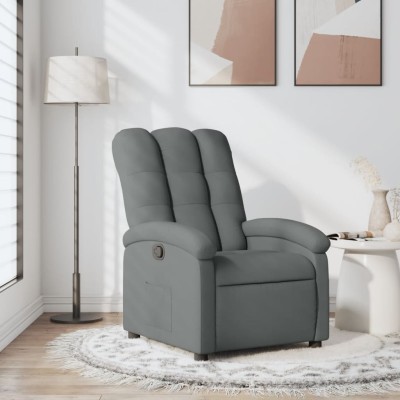 Reclining chair, dark gray,...