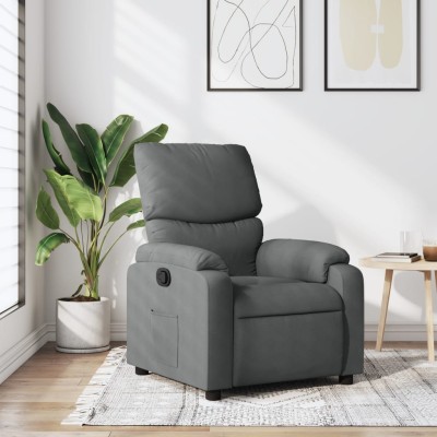 Reclining chair, dark gray,...