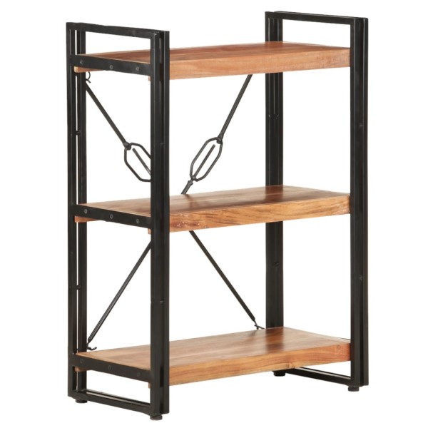 Bookcase, 3 floors, 60x30x80cm, solid acacia wood
