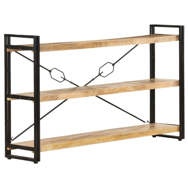 Bookcase, 3 levels, 140x30x80cm, solid mango wood
