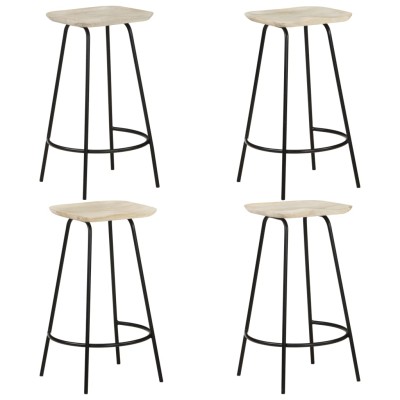 Bar stools, 4 pcs., solid...