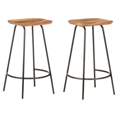 Bar stools, 2 pcs., solid...