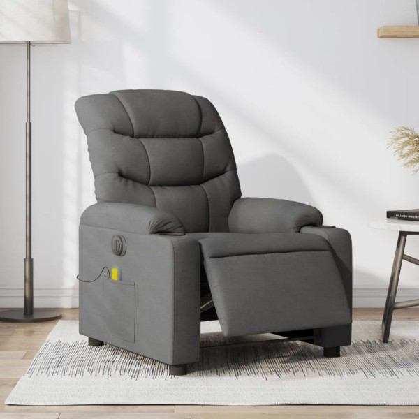 Electric massage chair, dark gray, fabric