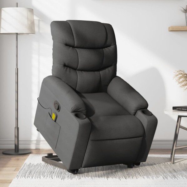 Standing massage chair, dark gray, fabric