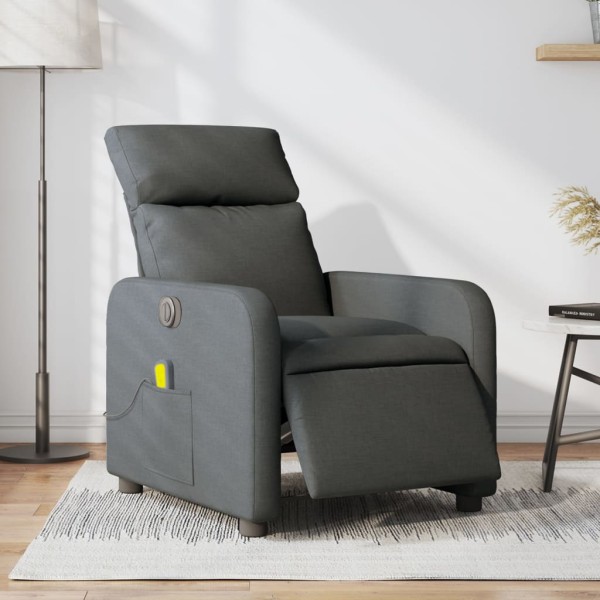 Electric massage chair, dark gray, fabric