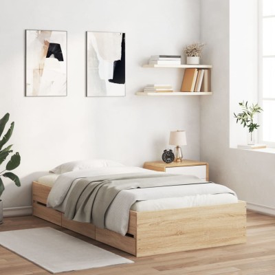 Bed frame with drawers,...