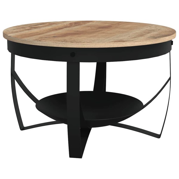 Coffee table, diameter 68x43cm, untreated mango wood