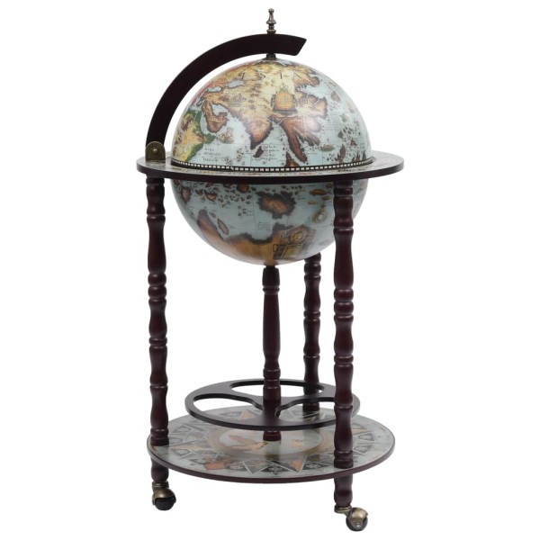 Wine bottle holder, blue, eucalyptus, globe shape