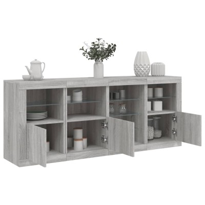 Side cabinet with LED...