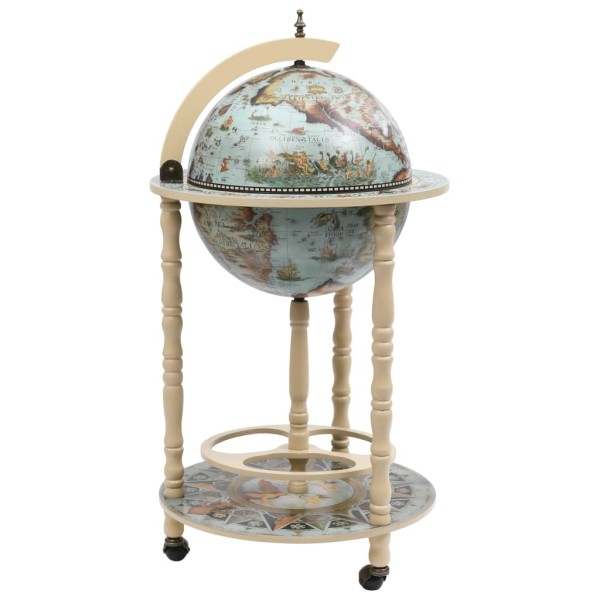 Wine bottle holder, blue, eucalyptus, globe shape