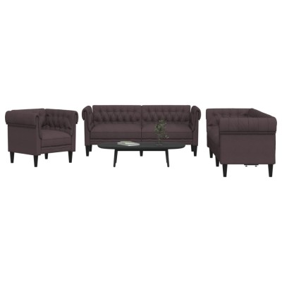 Sofa set, 3 parts, dark...