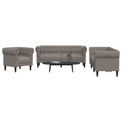 Sofa set, 3 parts, taupe...