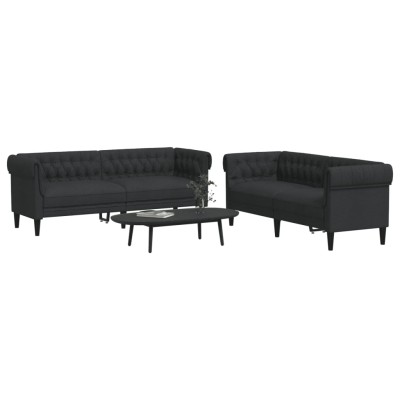 Sofa set, 2 parts, black,...