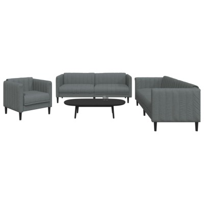 Sofa set, 3 parts, dark...
