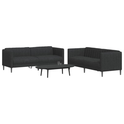 Sofa set, 2 parts, black,...