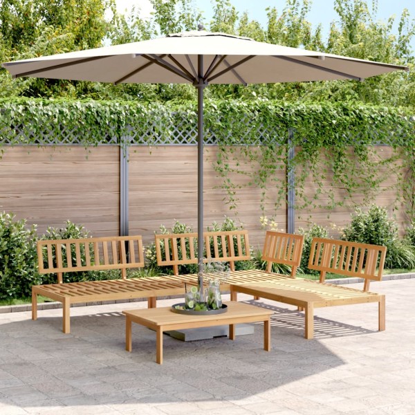 Garden sofa set made of pallets, 4 parts, solid acacia