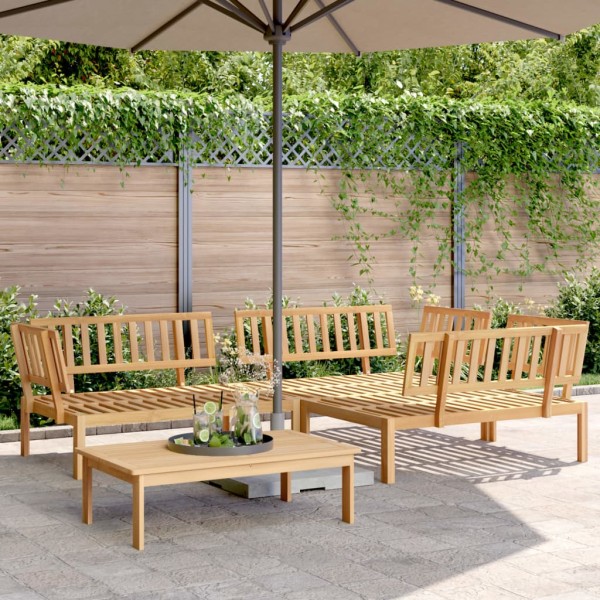 Garden sofa set made of pallets, 4 parts, solid acacia