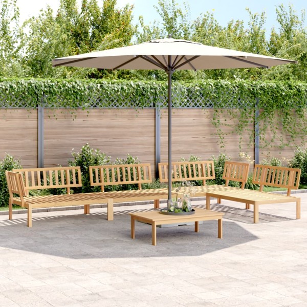 Garden sofa set made of pallets, 5 parts, solid acacia