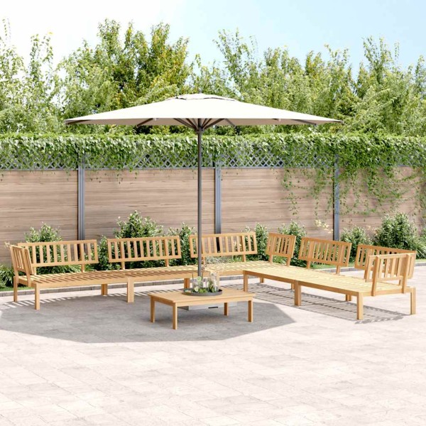 Garden sofa set made of pallets, 6 parts, solid acacia