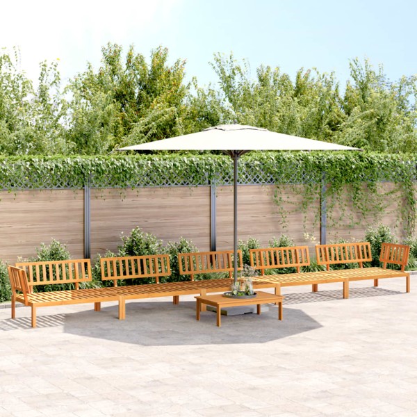 Garden sofa set made of pallets, 6 parts, solid acacia