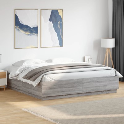 Bed frame, gray oak color,...