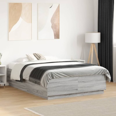 Bed frame, gray oak color,...