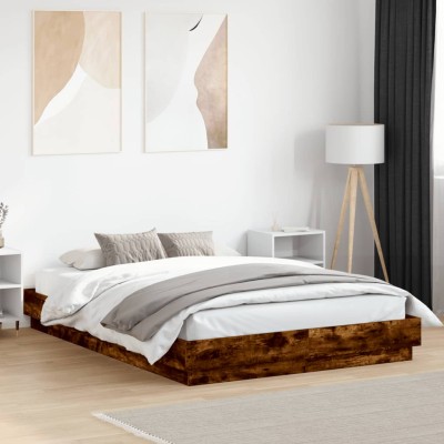 Bed frame with LED lights,...