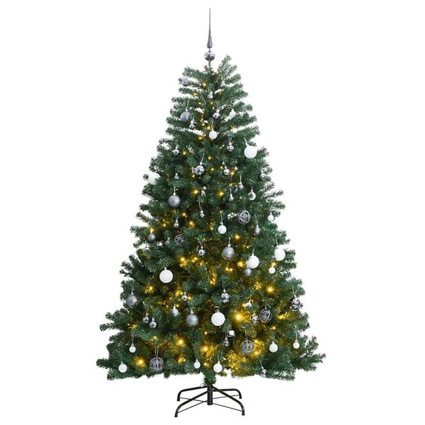 Christmas tree with articulated branches/LED/toys, 240cm