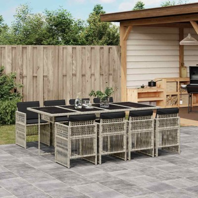 Garden set with cushions, 9...