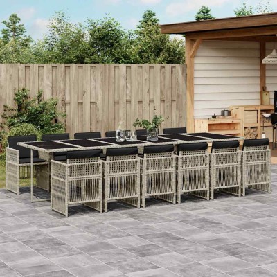 Garden set with cushions,...