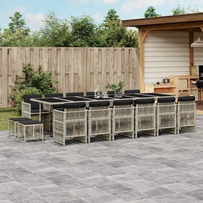 Garden set with cushions,...