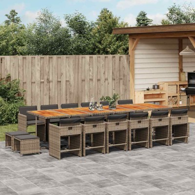 Garden set with cushions,...
